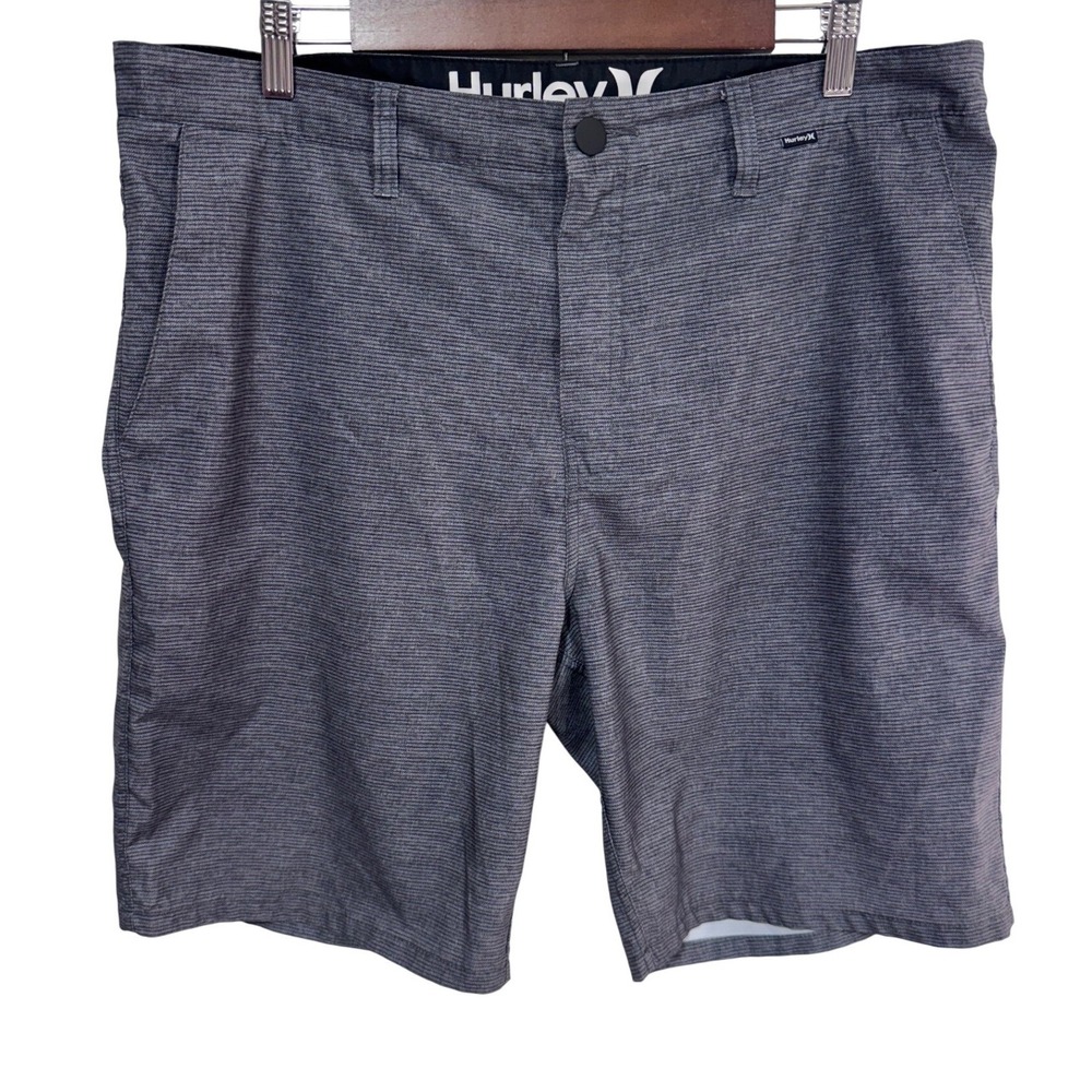 Hurley Men's 36 Gray Shorts Hybrid Surf Casual 9" Inseam